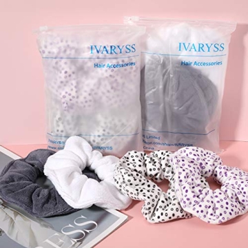 IVARYSS Super Towel Scrunchies for Faster Hair Drying Accessories