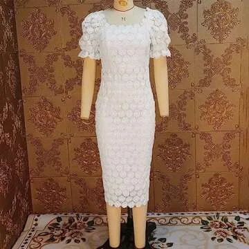 Elegant Floral Lace Off Shoulder Midi Dress for Parties