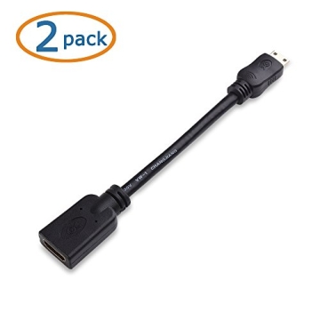 Cable Matters Mini HDMI to HDMI Adapter 2-Pack 4K Support