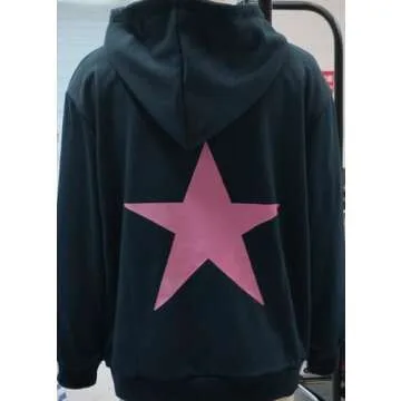 Foidiccx Y2k Hoodie Women Men Graphic Star Hoodies Vintage Aesthetic Pullover Sweatshirt Harajuku Jacket Streetwear Army Green