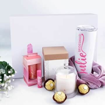 Aimyoo 5 Pack White Magnetic Gift Boxes with Lids 13.8x9x4.3 in, Large Bridesmaid Groomsman Proposal Box, Rectangle Collapsible Box for Present Graduation Birthday Wedding Storage,1 Count (Pack of 5)