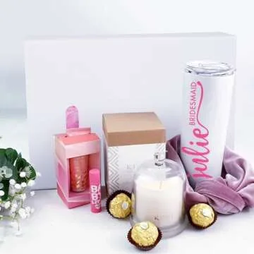 Aimyoo 5 Pack White Magnetic Gift Boxes with Lids 13.8x9x4.3 in, Large Bridesmaid Groomsman Proposal Box, Rectangle Collapsible Box for Present Graduation Birthday Wedding Storage,1 Count (Pack of 5)