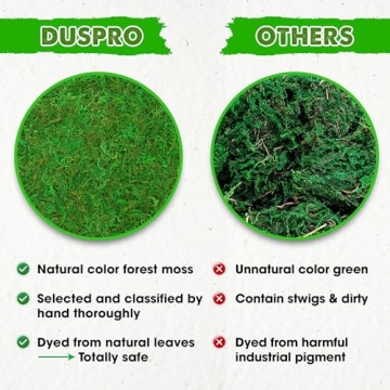 DUSPRO Green Moss for Crafts Perfect for DIY Wedding Decor