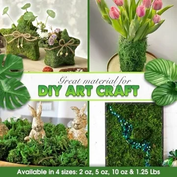 DUSPRO Green Moss for Crafts Perfect for DIY Wedding Decor