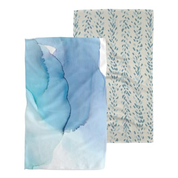 GEOMETRY Kitchen Tea Towels - Premium Quick Dry Microfiber Cloth Dish Towels for Efficient Kitchen C...