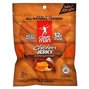 Caveman Foods Jerky Chicken Chipotle Honey, 2.5 oz