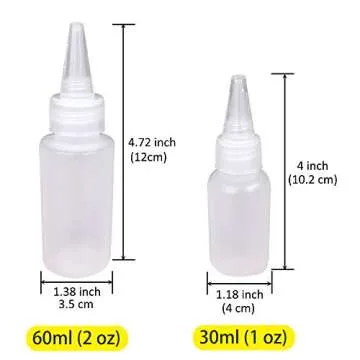 Belinlen 24pcs Plastic Squeeze Bottles Set for Decorating