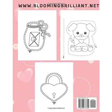 Valentine's Day Scissor Skills Activity Book for Kids