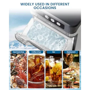 KeyEnergy Nugget Ice Maker for Fast Chewable Ice