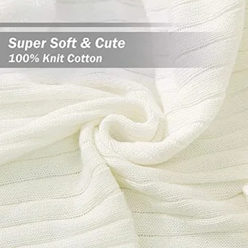 Fomoom Pom Pom Throw Blanket - Stylish Knit Comfort