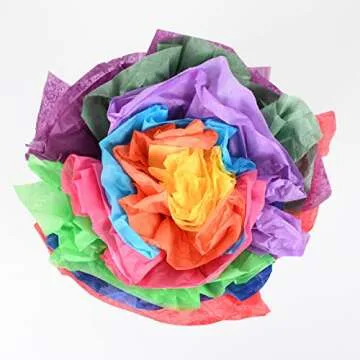 Simetufy 60 Sheets Tissue Paper for Gift Bags, 10 Bold Colored Tissue Paper for Crafts, Art Tissue Paper Bulk, Gift Tissue Paper 20 x 20 Inch