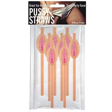Playful Pussy Straws 8-Pack - Ultimate Party Fun Accessories