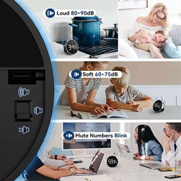Digital Kitchen Timer - 3.8'' LED Display for All Ages