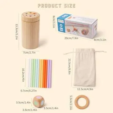 Montessori Toys for 1-3 Year Old, Wooden Learning Color Sorting Toys for Toddlers Age 1 2 3, Educational Fine Motor Developmental Infants Sensory Matching Games, 18 Month Old Toys for Girls Boys