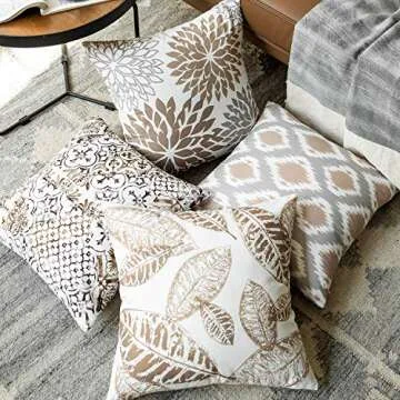 Stylish Fall Leaf Decorative Pillow Covers Set of 4