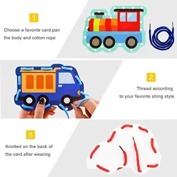 Zonon Kids Lacing Cards | Fun Educational Activity for Ages 3-6