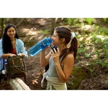 Nalgene Titan Wide Mouth Water Bottle, Blue, 48oz, Model Number: 340607