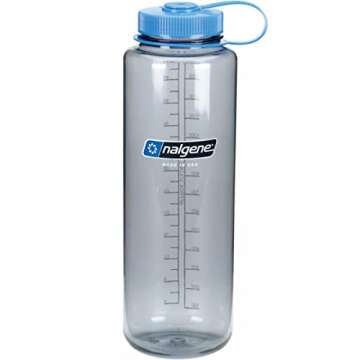 Nalgene Titan Wide Mouth Water Bottle, Blue, 48oz, Model Number: 340607