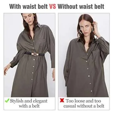 Fashion Skinny Dress Belt for Women for Jeans,Elastic Thin Waist Belt Stretch for Dress,Gold Buckle ...