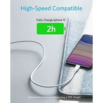 Anker iPhone Charger Cable [3-Pack] Powerline Lightning Cable (3ft) MFi Certified—Lightning Cables for iPhone SE / 11/11 Pro / 11 Pro Max/XS/XS Max/XR / 8, iPad 8, and More