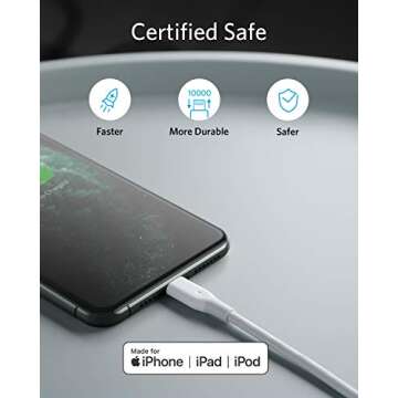 Anker iPhone Charger Cable [3-Pack] Powerline Lightning Cable (3ft) MFi Certified—Lightning Cables for iPhone SE / 11/11 Pro / 11 Pro Max/XS/XS Max/XR / 8, iPad 8, and More