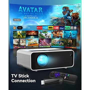 CiBest 2024 Mini Projector Full HD Portable Outdoor Movie