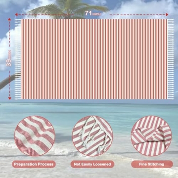 PANDUDU Oversized Quick Dry Turkish Beach Towel