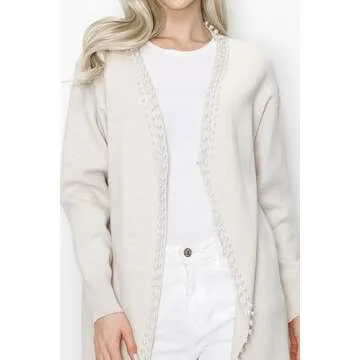 Chic LifeShe Women's Pearls Cardigan for All Occasions