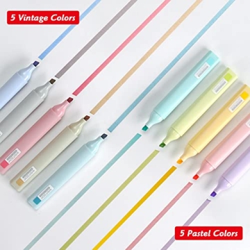 WRITECH Pastel Highlighters for Creative Note-Taking