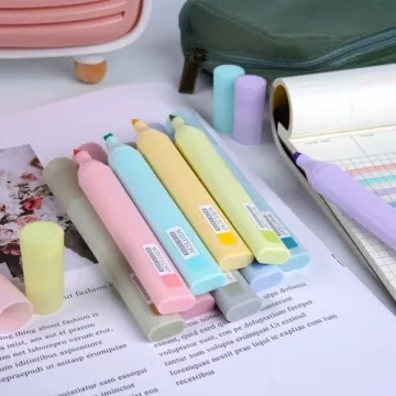 WRITECH Pastel Highlighters for Creative Note-Taking