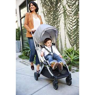 UPPAbaby MINU Stroller - DEVIN (light grey/silver/chestnut leather)