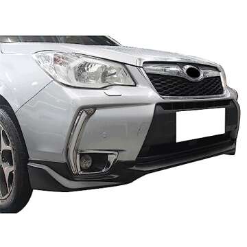 Front Lip Compatible with 2014-2018 Subaru Forester XT, Factory Style Unpainted Black ABS Plastic Air Dam Chin Front Lip Splitter Spoiler by IKON MOTORSPORTS, 2015 2016 2017