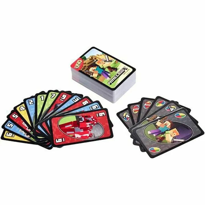 UNO Minecraft Card Game Collectors Deck with 112 Cards