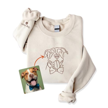 NAZENTI Custom Embroidered Dog Mom Sweatshirt | Personalized Gift for Dog Lovers