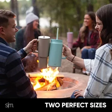 Simple Modern 50 oz Mug Tumbler with Handle and Straw Lid | Reusable Insulated Stainless Steel Large Travel Jug Water Bottle | Gifts for Women Men Him Her | Trek Collection | Almond Birch