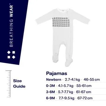 Nanit Breathing Wear Baby Pajamas – 100% Cotton, Double Zipper, Non-Slip Footed PJs - Works with Nanit Pro Baby Monitor to Track Breathing Motion Sensor-Free, Size 6-9 Months, Pebble Grey