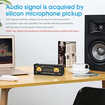 Douk Audio Retro Dual Analog VU Meter RGB Sound Level Indicator DB Panel Display