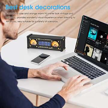 Douk Audio Retro Dual Analog VU Meter RGB Sound Level Indicator DB Panel Display