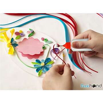 Free Hand Precision Tip Applicator Bottle 1 Oz. 4 Needle Tip Squeeze Bottles and 12 Tips for Acrylic Painting, DIY Quilling and Paper Craft