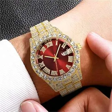 SENRUD Unisex Crystal Watch - Fashionable and Adjustable