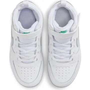 Nike Court Borough Mid 2 Little Kids' Shoes White Green