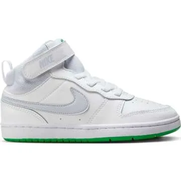 Nike Court Borough Mid 2 Little Kids' Shoes White Green