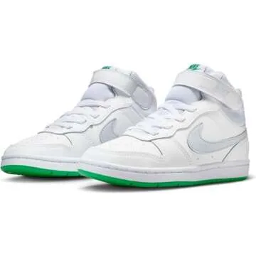 Nike Court Borough Mid 2 Little Kids' Shoes White Green