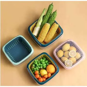 AFXOBO 3 in 1 Multifunctional Kitchen Storage Basket