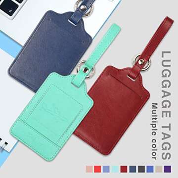 Premium Teskyer Luggage Tags for Secure Traveling