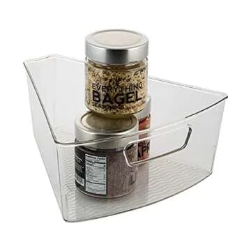 Triangular Kitchen Details Lazy Susan Bin - 2 Pack