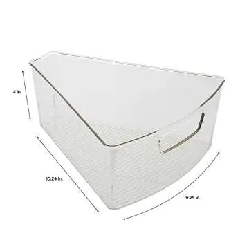Triangular Kitchen Details Lazy Susan Bin - 2 Pack