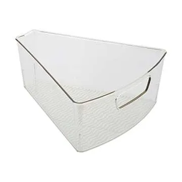 Triangular Kitchen Details Lazy Susan Bin - 2 Pack
