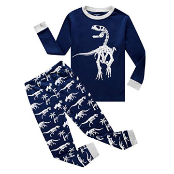 Family Feeling Blue Dinosaur Baby Boys Pajama Set – Toddler 6-12 Months