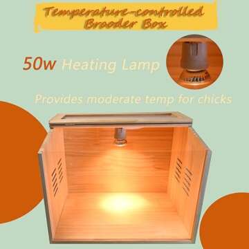 Brooder Box for Chicks,3-8 Chicken Brooder Heater, Chicken Brooders for Baby Chicks with Heaters Poultry Heater for Chicks Ducks Quail Birds